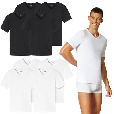 4x UNCOVER by SCHIESSER Herren T-Shirt V-Ausschnitt weiß schwarz M L XL XXL 3XL 