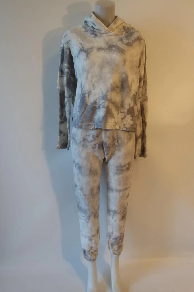OFF WHITE Set 2 pezzi felpa e felpa donna Enza Costa grigio bianco sporco tinta unita M