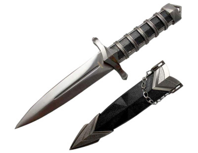 Pacific Solution Blade Dagger with Hard Plastic Scabbard 11 Inch Stainless knife