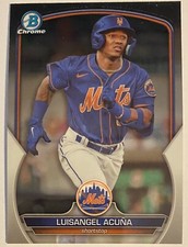 Luisangel Acuna 2023 Bowman Chrome Draft BDC-193 Prospect Base NY Mets/white Sox