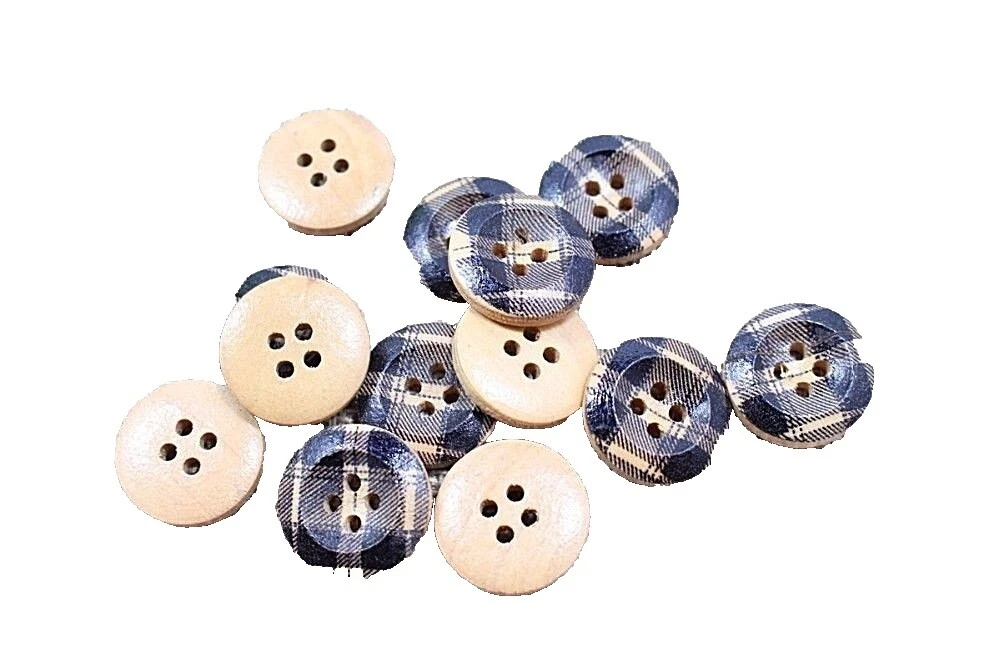 Wooden Upholstery 4-Hole Flat Button Sewing Buttons