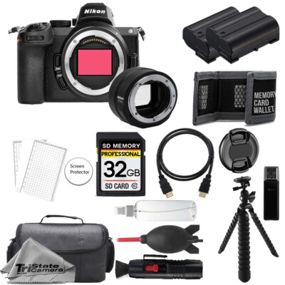 Nikon Z5 Camera w/ FTZ II Mount Adapter+32GB+Extra Battery+Tripod- Accessory Kit