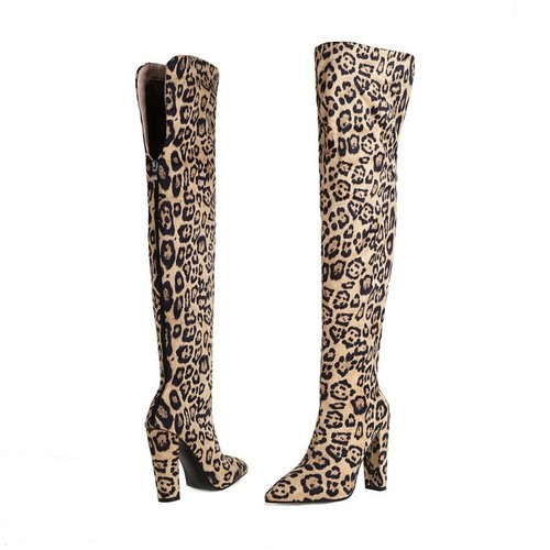 leopard pointed toe boots