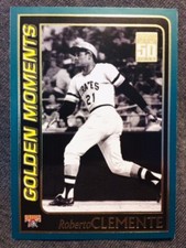 2001 Topps #784 Roberto Clemente Golden Moments Card 