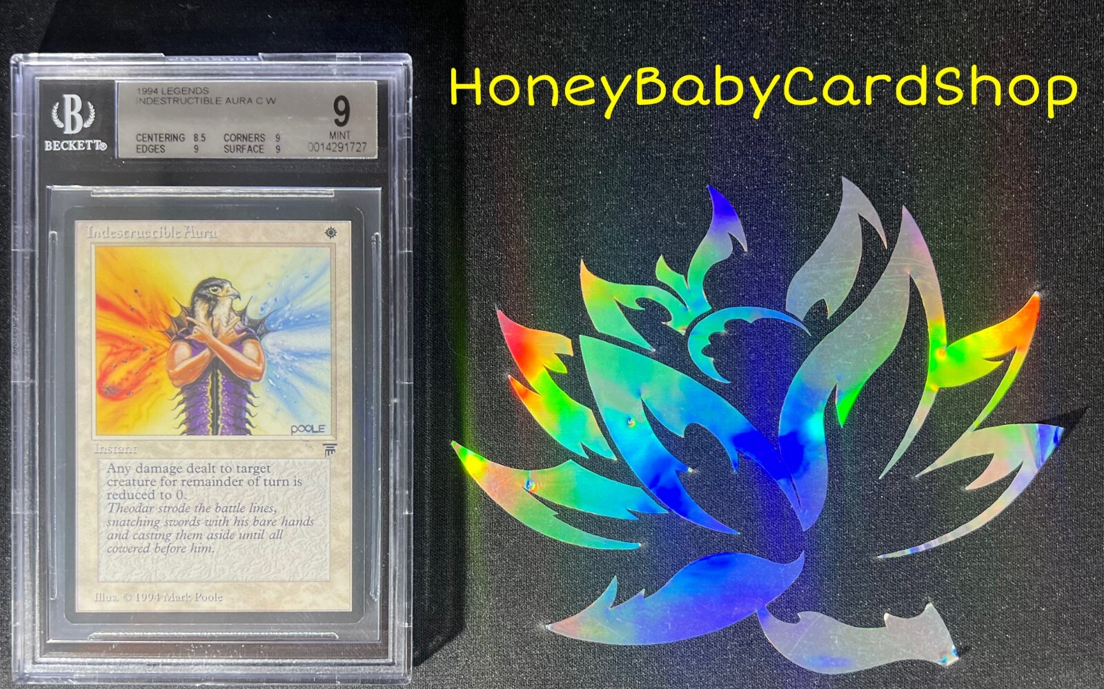 MTG Legends 1994 Indestructible Aura BGS 9.0 MINT Old School 93/94 ...