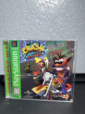 Crash Bandicoot Warped Greatest Hits Sony Playstation 1 PS1 Complete Tested