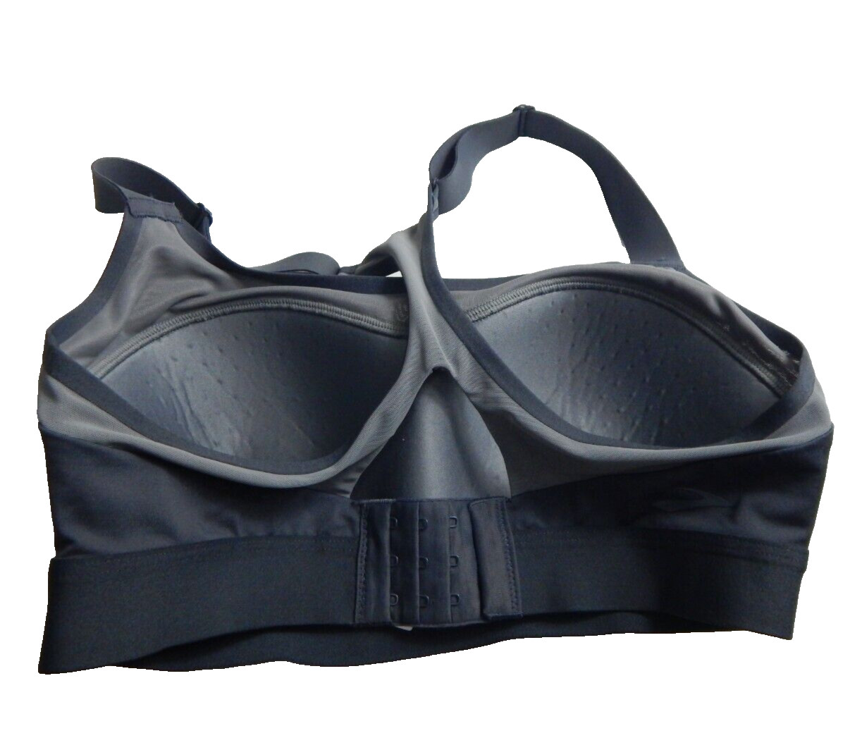 Brooks Women's 32D Sports Bra Dare Run Racerback Wire Free Gray Adjustable EUC thumbnail 2