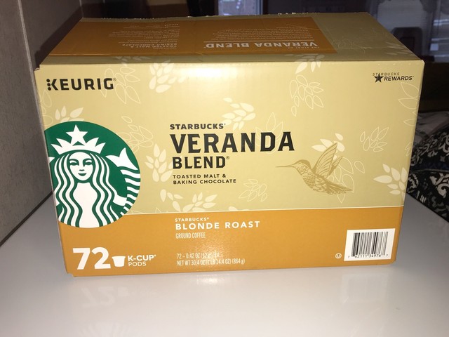 starbucks blonde roast coffee k cups veranda blend 72 ct