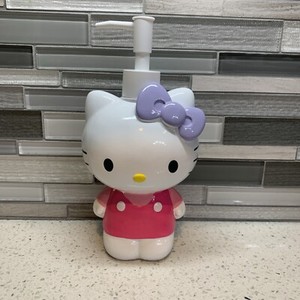 New Hello Kitty In Pink Outfit & Purple Bow Lotion Soap Dispenser Pump By Sanrio