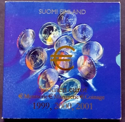 FINLANDE 03 COFFRETS EURO 1999, 2000 et 2001 UNCIRCULATED COIN SET - Photo 1/4