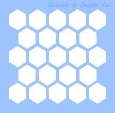 2" HONEYCOMB STENCIL TEMPLATE HEXAGON BEEHIVE CRAFT STENCILS PATTERN PAINT NEW