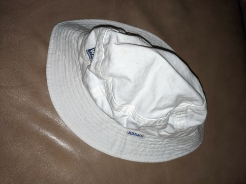Vintage Adams Bucket Hat white roll up 