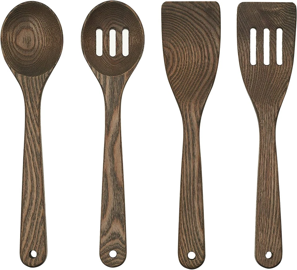 TIGELA GRANDE PARA SERVIR SALADA DE VIDRO/MADEIRA LIBBEY + UTENSÍLIOS + TÁBUA DE SERVIR DE MADEIRA FEITA À MÃO - Imagem 3 de 4