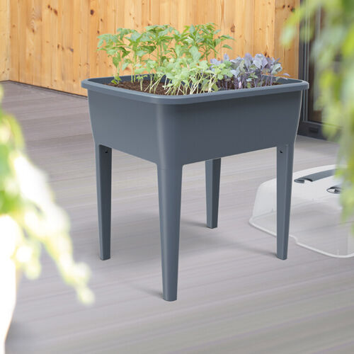 Elevated Greenhouse Plastic Raised Garden Bed Planter Pot Box Plant Kit with Lid - Picture 5 of 20