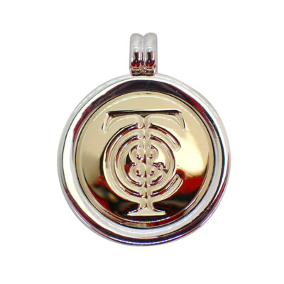 Tiffany & Co. Combination Coin Pendant Top Silver 925/Gold 18KT