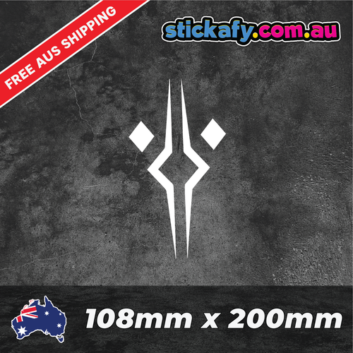 Adesivo Shaggin' Wagon Per Auto, Furgone, Laptop - Decal JDM 4x4 Bianco