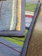 Pottery Barn Kids Striped Patchwork Twin QUILT Pillow Sham