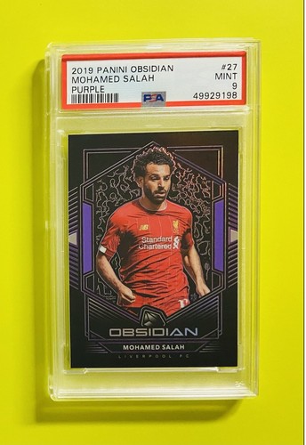 Mohamed Salah [Purple] #27 2019 Panini Obsidian card