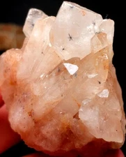 76g 1PC RARE Natural Hollandite Star Quartz CRYSTAL Point &Trapiche Hair  r687