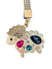 Novelty Keyring, Keychain, Bag Charm with Lamb, Sheep, Farm Animal