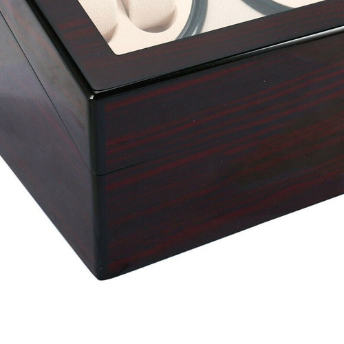 4+6 Uhrenbeweger Uhrenbox Uhren Watchwinder Automatisch Uhrendreher Holz Vitrine - Bild 6 von 12