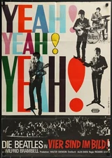 A Hard Day's Night (1964) Original German A1 Folded Poster 23x33