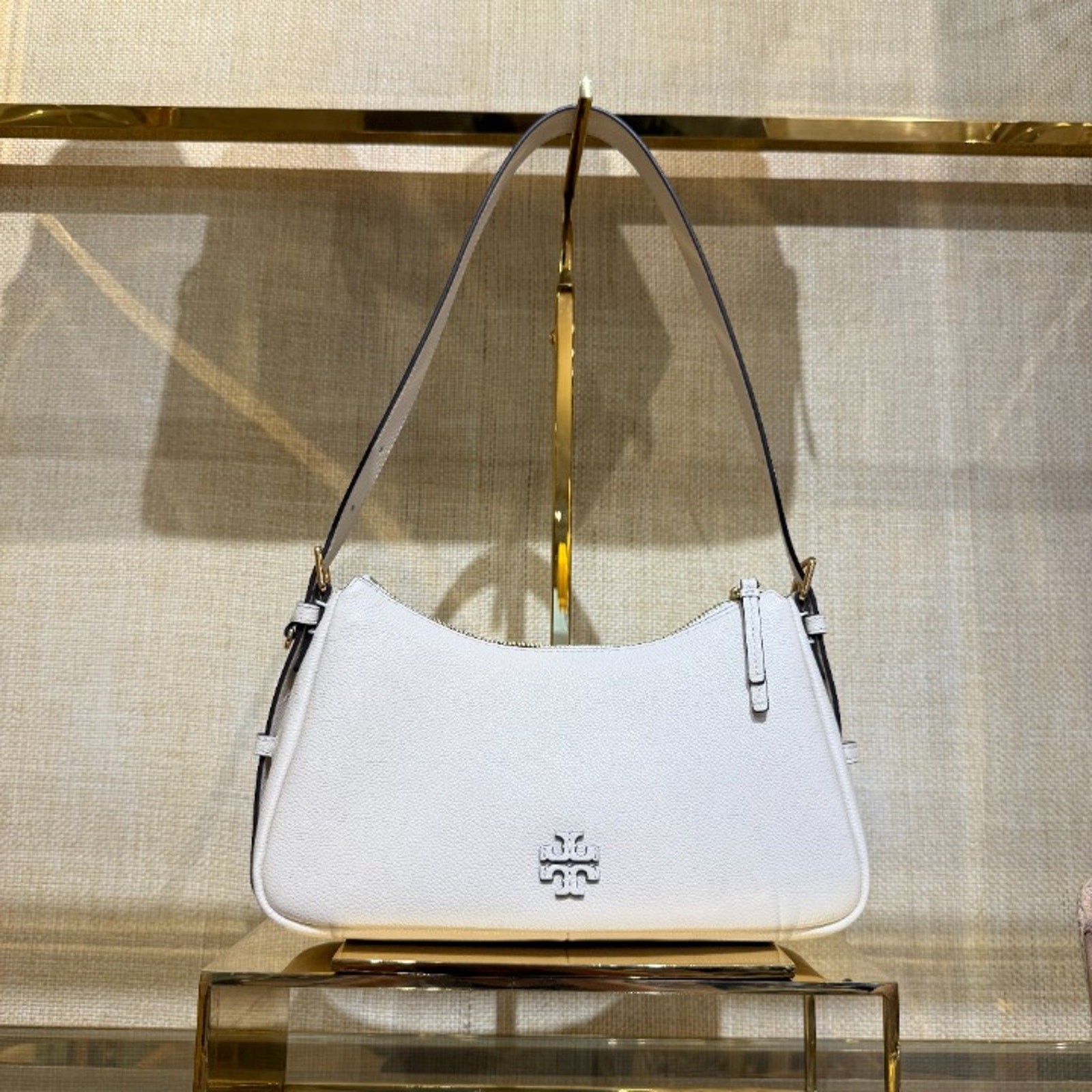 Tory Burch Thea Small Zip Top Shoulder Bag 177322 New Ivory $400