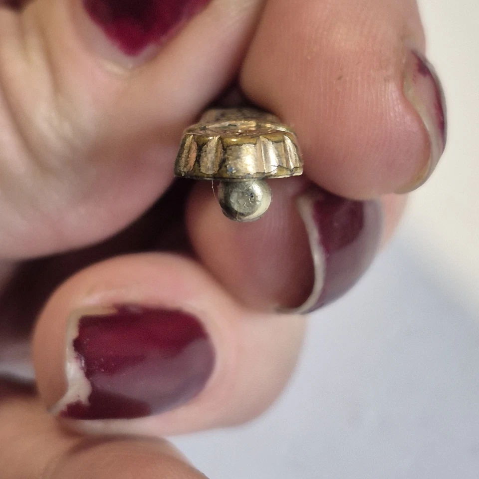 Antique Edwardian Baby Brooch Brass Pin Nameplate Early 1900s Gift - Image 4 of 4