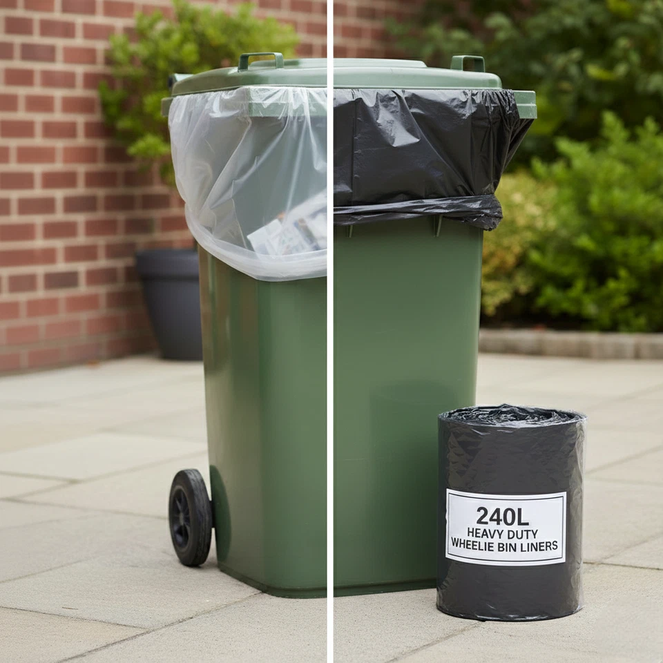 Extra Strong 240L Wheelie Bin Bags Heavy Duty Thick Waste Liners Refuse Sacks - Image 3 of 3