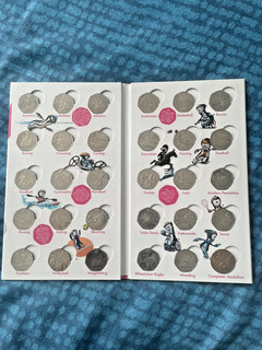 London 2012 Olympics 50p coin collection complete set completer madallion