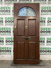 CAROLINA HARDWOOD FRONT DOOR DECORATIVE GLASS EXTERNAL WOODEN TIMBER WOOD USED