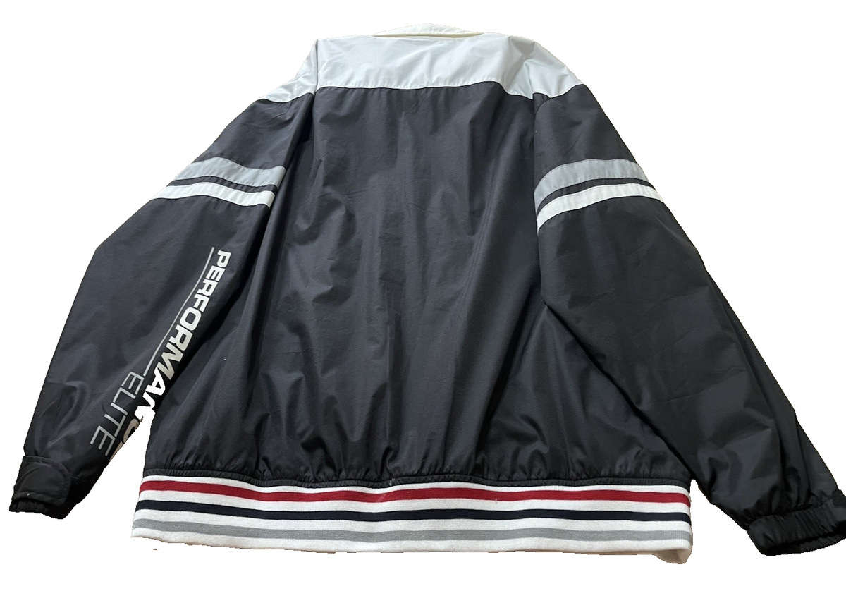 Vintage Enyce Racing Jacket Mens Large Black/White Full Zip Hip