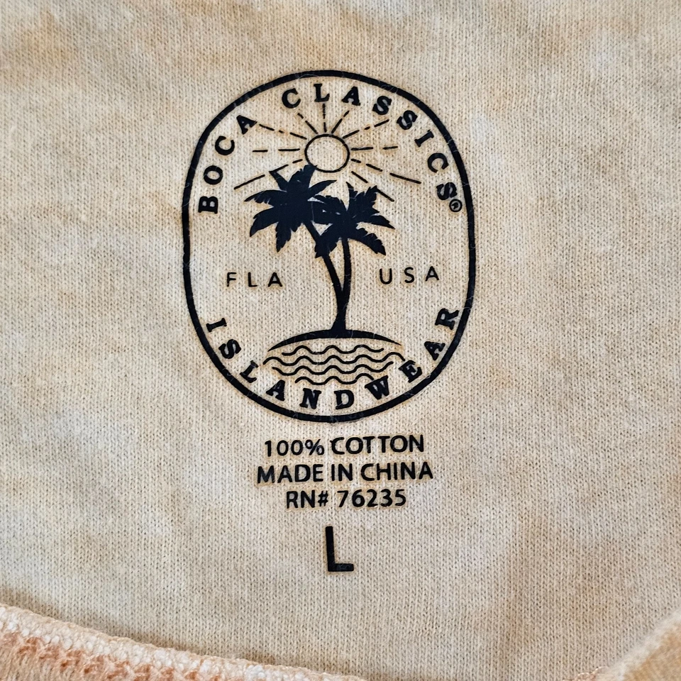 Camiseta para hombre Boca Classics Islandwear amarilla manga corta algodón bolsillo L Foto 3 de 4