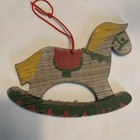 Antique/ vintage Wooden Rocking Horse Christmas Ornament  — photo 2