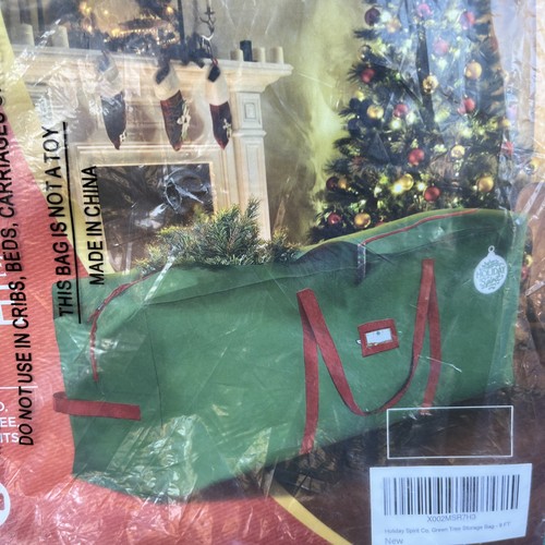 Holiday Spirit Weihnachtsbaum Aufbewahrungstasche Reißverschluss grün bis zu 9 Fuß zerlegt - Bild 2 von 4