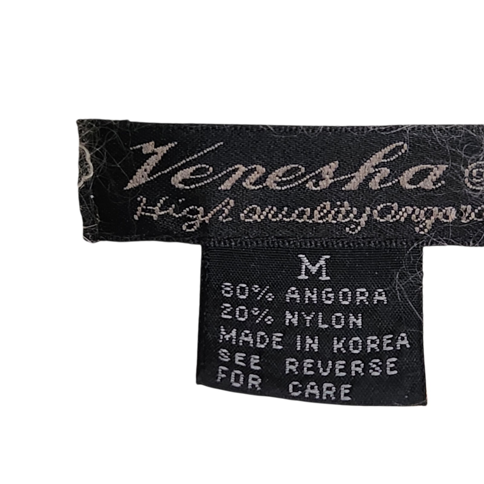 Vtg VENESHA High Quality Angora Cardigan&Sweater Set Applique Cream RARE Medium image 6