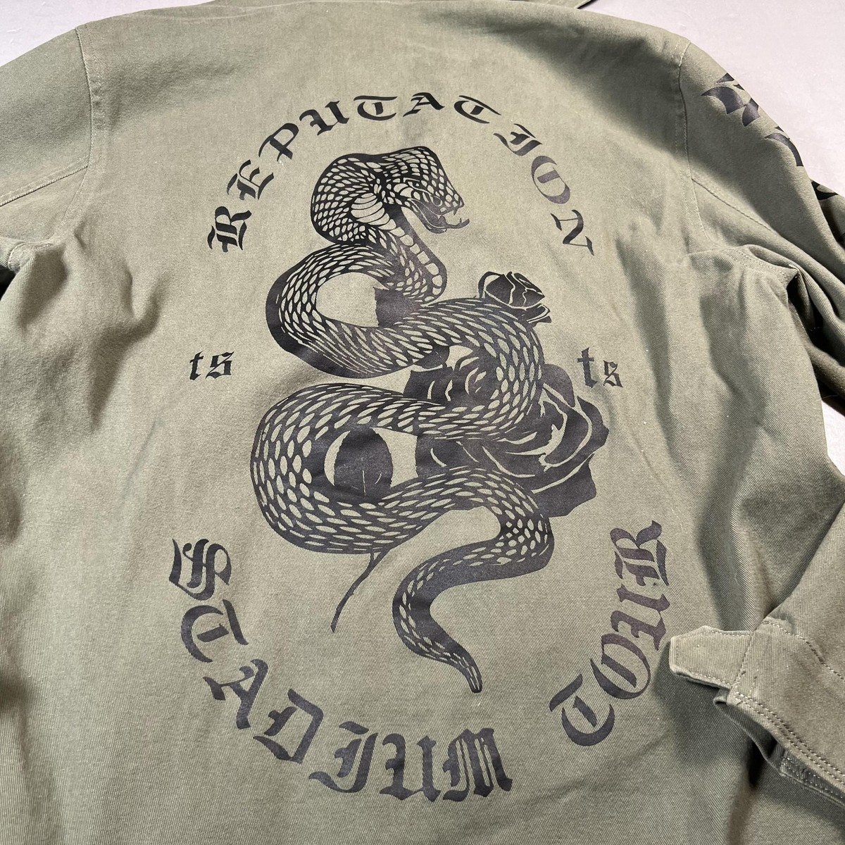 Taylor Swift military Jacket Small Olive Hooded Reputation Stadium