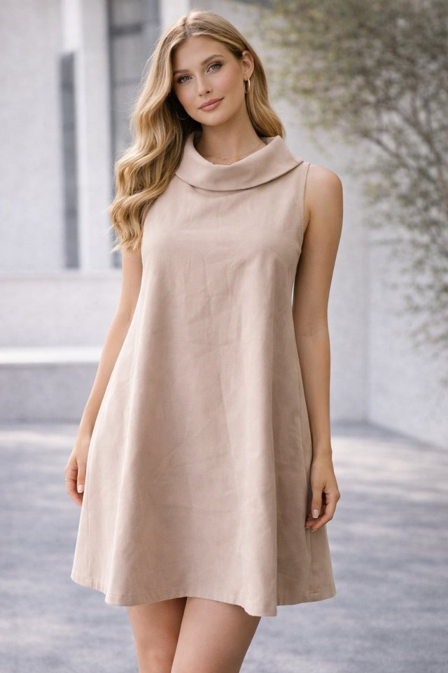 Propotion Body Dressing Sleeveless Mock Neck Mini Shift Dress size 3 large