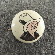 SPUD Kellogg's PEP Cereal Advertising Tin Litho Pinback Button '45 Syn Artist