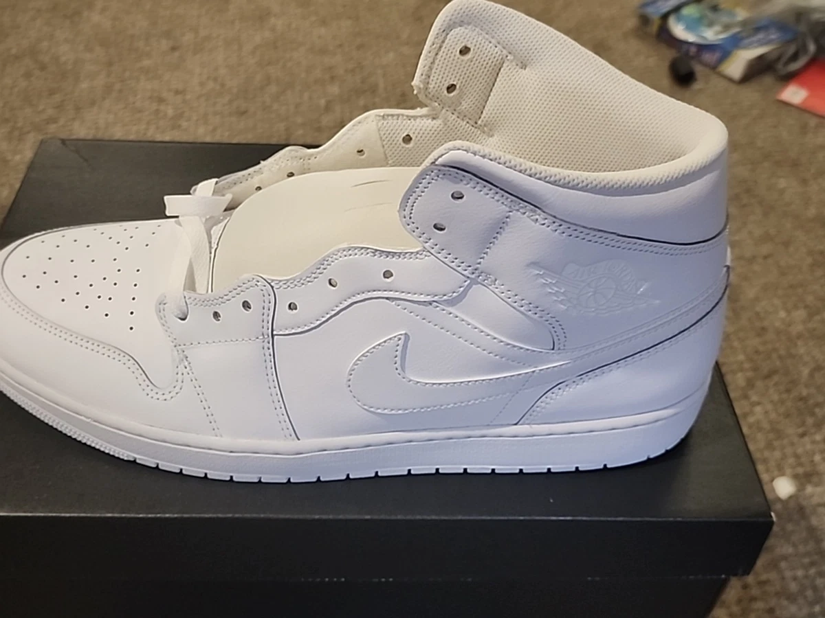 Jordan 1 Mid Triple White | eBay