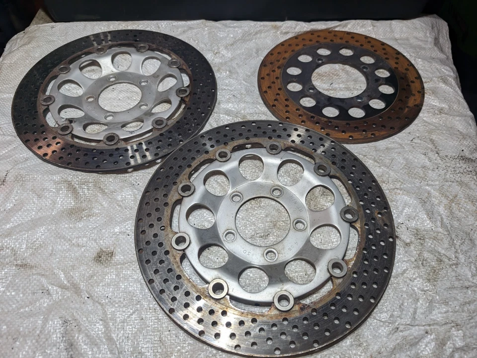 1996 Suzuki Katana 600 Gsx600f Front Left Right Rear Brake Rotors Discs - Image 4 of 4