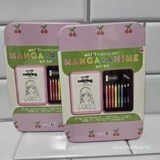 Art 101 Mini Travel Coloring Kit Manga Anime Art Travel Kit In Storage Tin X 2