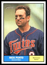 Nick Punto 2010 Topps Heritage #123 Twins MLB READ FREE SHIPPING AutographDen