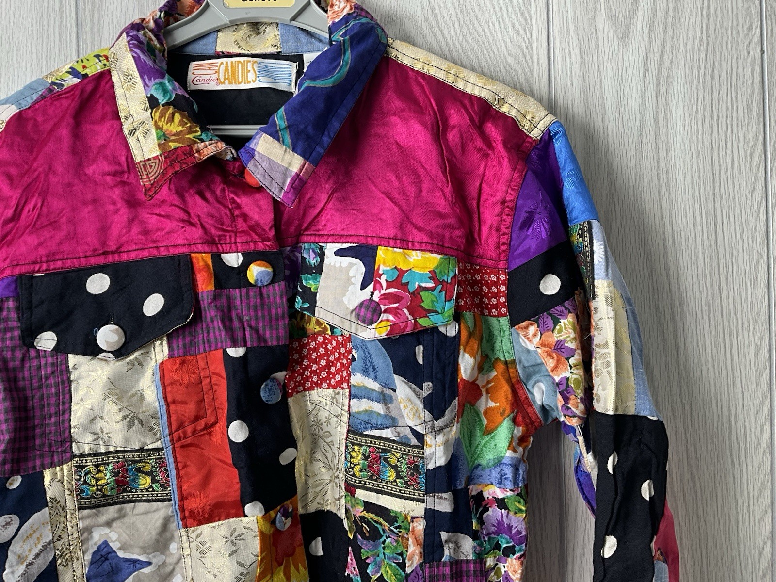 CANDIES Maximalism Boho Patchwork Cropped Jacket … - image 6