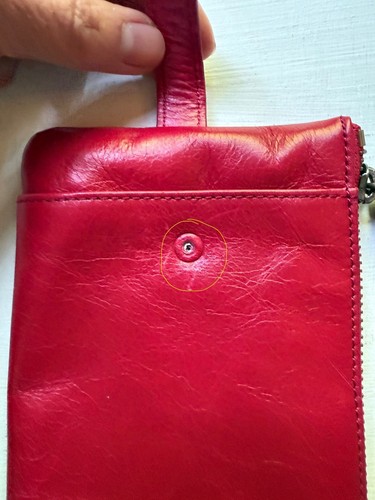 HOBO King Leather Wristlet Wallet in Garnet Red | New, Defect - Picture 3 of 5