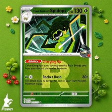 Carta Pokemon TCG Team Rocket's Spidops 19/217 Eroi Ascesi Rara