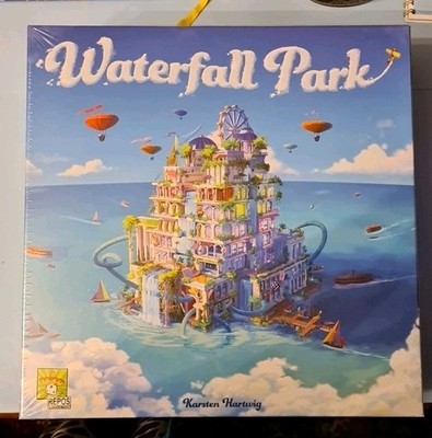 WATERFALL PARK deutsch OVP Repos Production Brettspiel Kennerspiel Wasserpark