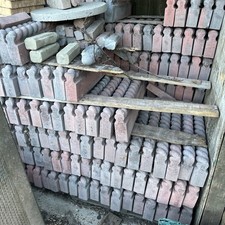 Double Rope Garden Edging Stones 600mm Concreate Charcoal/red Brindle