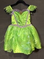 Disney Store Tinkerbell Green Costume Dress Girl's Size 7/8 Tulle Rare 