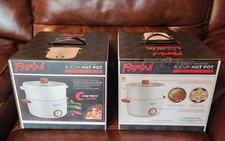 Parini 6 Cup Hot Pot Removable Steam Tray Pho Soup Ramen Electric Nonstick NIB